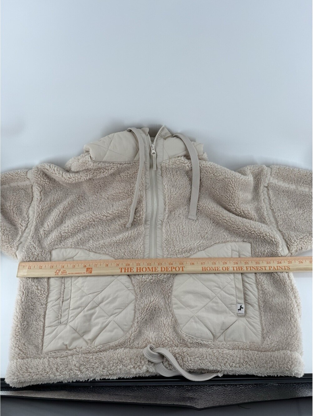 Joy Lab woman's size L long sleeve 1/2 zip extra soft pullover Tan NWT - Picture 8 of 8